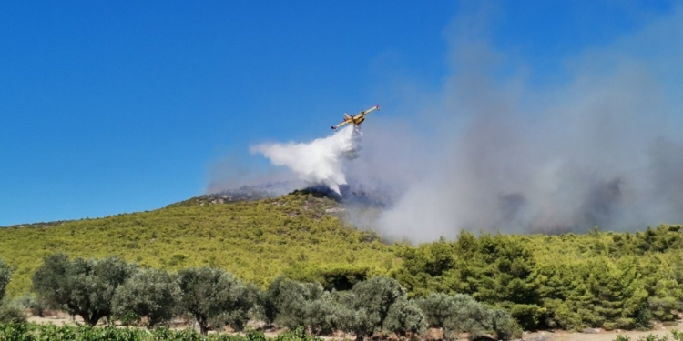 Εκκενώθηκαν πέντε οικισμοί και το γηροκομείο, στην περιοχή των Βιλίων