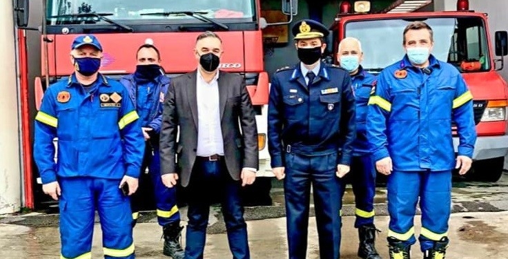Επίσκεψη Χειμάρα σήμερα στη Γεν. Αστυνομική Διεύθυνση, στις Πυροσβεστικές Υπηρεσίες και στο ΕΚΑΒ.