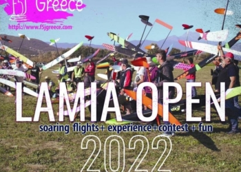 Περιφερειακός αγώνας F5J 1- 2 Οκτωβρίου 2022 με την ονομασία Lamia Οpen 2022