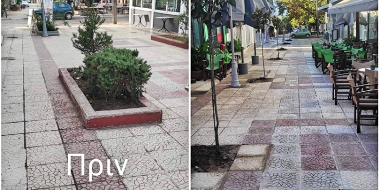 Επέμβαση βελτίωσης στον πεζόδρομο της Ελάτειας