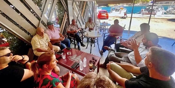 Επίσκεψη Π. Αραβαντινού με Σπανό στο Γαλαξίδι