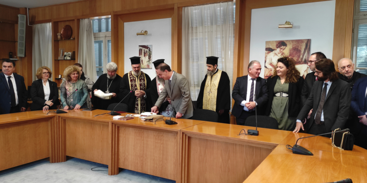 Κοπή πρωτοχρονιάτικης πίτας του Δήμου Λεβαδέων