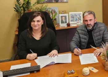 Υπεγράφη η σύμβαση για την αποκατάσταση του τοιχείου αντιστήριξης στο Τιθρώνιο