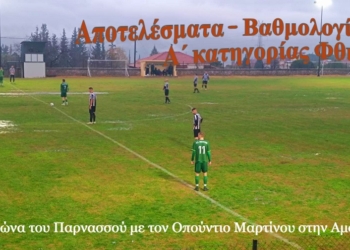 Ισόπαλο το ντέρμπι στην Αμφίκλεια – Τα αποτελέσματα και η βαθμολογία της 8ης αγωνιστικής στην Φθιώτιδα