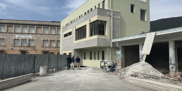 Επίσκεψη του Δημάρχου κ. Παναγιώτη Ταγκαλή στο έργο κατασκευής του Ειδικού Σχολείου Άμφισσας