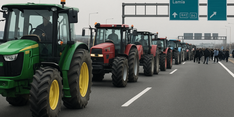 Κλιμακώνονται οι αγροτικές κινητοποιήσεις – Κλειστή η Αθηνών-Θεσσαλονίκης και ο Ε65 από τα τρακτέρ