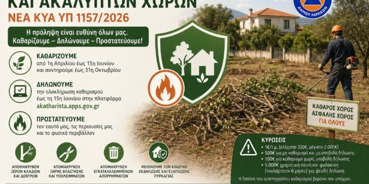 Καθαρισμός οικοπέδων και ακάλυπτων χώρων – Νέα ΚΥΑ ΥΠ 1157/2026