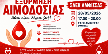 Εξόρμηση αγάπης και προσφοράς στη ΣΑΕΚ Άμφισσας – «Δώσε αίμα, χάρισε ζωή»