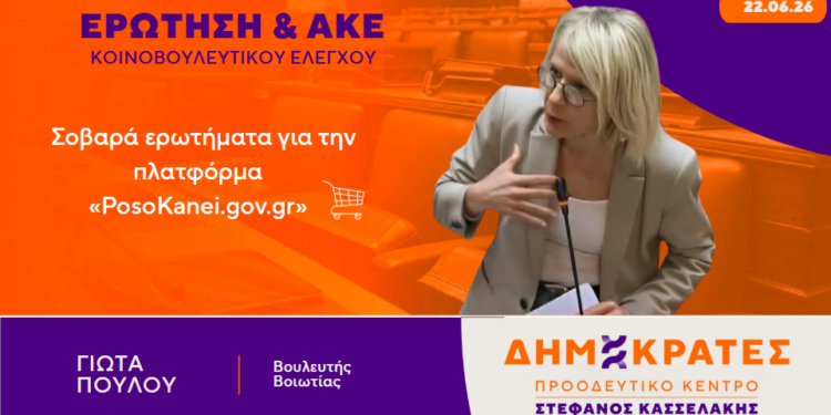 Γ. Πούλου: Σοβαρά ερωτήματα για την πλατφόρμα «PosoKanei.gov.gr»