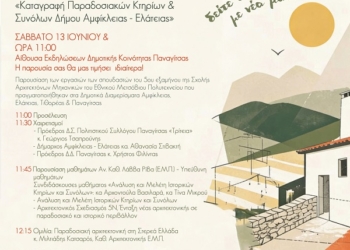 «Καταγραφή Παραδοσιακών Κτηρίων και Συνόλων Δήμου Αμφίκλειας – Ελάτειας»