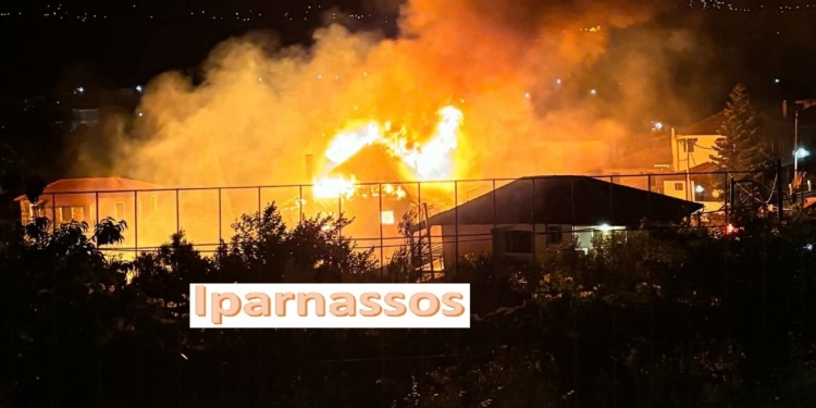 Στάχτη έγινε κατοικία στα Καστέλλια Φωκίδας – Μεγάλη κινητοποίηση της Πυροσβεστικής και του Δ. Δελφών