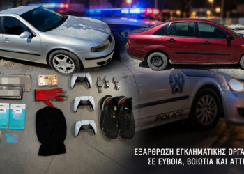 Εξαρθρώθηκε πολυμελής εγκληματική οργάνωση με δράση σε Εύβοια, Βοιωτία και Αττική