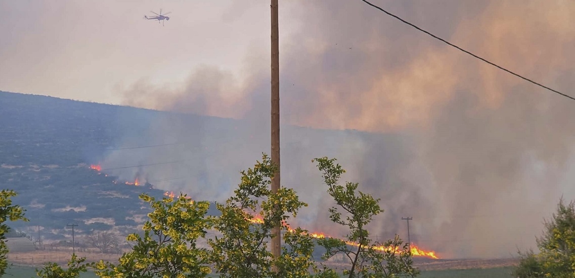 Μεγάλη μάχη με τις φλόγες στο Καλαπόδι Φθιώτιδας