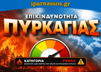 Υψηλή κατηγορία κινδύνου πυρκαγιάς τη Δευτέρα 3 Αυγούστου στο Δήμο Δελφών