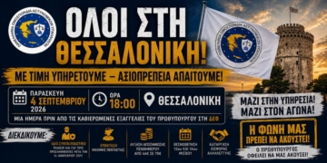 ΚΑΛΕΣΜΑ ΓΙΑ ΤΗΝ ΠΑΝΕΛΛΑΔΙΚΗ ΣΥΓΚΕΝΤΡΩΣΗ ΤΩΝ ΟΜΟΣΠΟΝΔΙΩΝ ΤΩΝ ΣΩΜΑΤΩΝ ΑΣΦΑΛΕΙΑΣ ΣΤΗ ΘΕΣΣΑΛΟΝΙΚΗ 