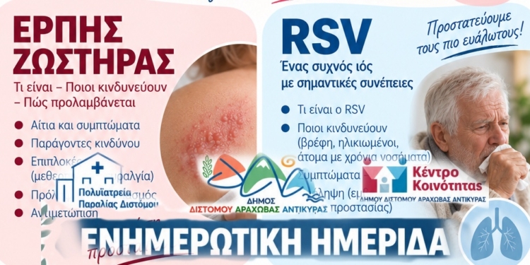 Παραλία Διστόμου: Ενημερωτική ημερίδα για Έρπητα Ζωστήρα και RSV