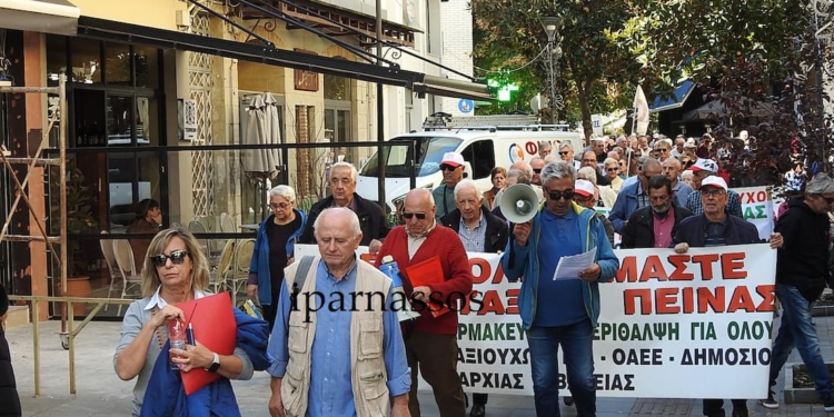 Δυναμική συγκέντρωση συνταξιούχων στη Λιβαδειά: «Δεν είμαστε ζητιάνοι, διεκδικούμε αξιοπρέπεια» (Video-Photo)